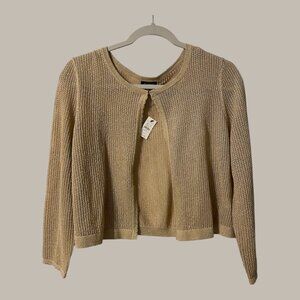 TALBOTS, gold open or clasp at top sweater, Size M